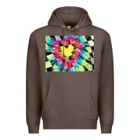 Coffee tie dye hearth shaped race flag background 3200x2400 Premium Hoodie - AdoDesignShop