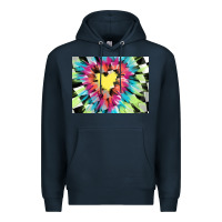 Navy tie dye hearth shaped race flag background 3200x2400 Premium Hoodie - AdoDesignShop