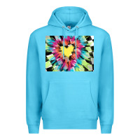 Ocean Blue tie dye hearth shaped race flag background 3200x2400 Premium Hoodie - AdoDesignShop