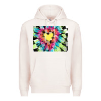 Pale Pink tie dye hearth shaped race flag background 3200x2400 Premium Hoodie - AdoDesignShop