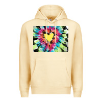 Pina Colada tie dye hearth shaped race flag background 3200x2400 Premium Hoodie - AdoDesignShop