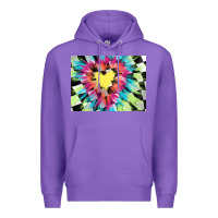 Purple tie dye hearth shaped race flag background 3200x2400 Premium Hoodie - AdoDesignShop