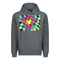 Rock tie dye hearth shaped race flag background 3200x2400 Premium Hoodie - AdoDesignShop