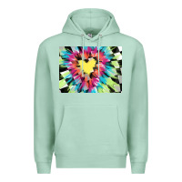 Seafoam tie dye hearth shaped race flag background 3200x2400 Premium Hoodie - AdoDesignShop