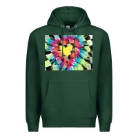 Sports Green tie dye hearth shaped race flag background 3200x2400 Premium Hoodie - AdoDesignShop