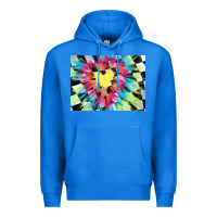 True Royal tie dye hearth shaped race flag background 3200x2400 Premium Hoodie - AdoDesignShop