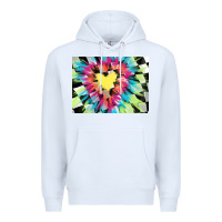 White tie dye hearth shaped race flag background 3200x2400 Premium Hoodie - AdoDesignShop