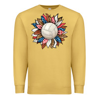 Antique Gold volleyball sunflower Premium Sweatshirt - HRA Design Shop