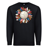Black volleyball sunflower Premium Sweatshirt - HRA Design Shop