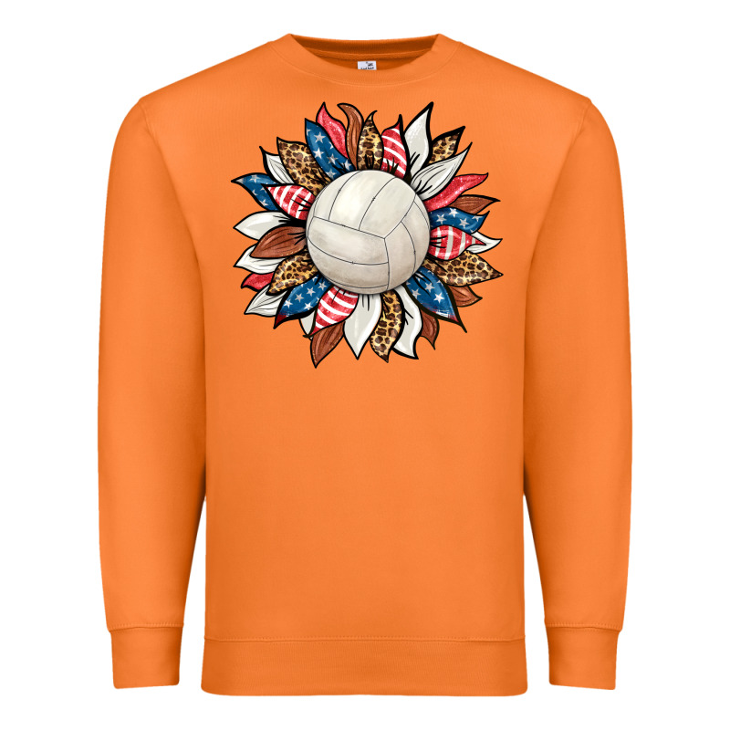 Volleyball Sunflower Premium Sweatshirt by HRA Design Shop | Teevron