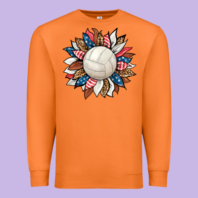 Volleyball Sunflower Premium Sweatshirt Designed By Hra Design Shop