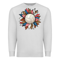 Dove Grey volleyball sunflower Premium Sweatshirt - HRA Design Shop