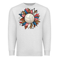 Oatmeal Heather volleyball sunflower Premium Sweatshirt - HRA Design Shop