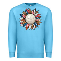 Ocean Blue volleyball sunflower Premium Sweatshirt - HRA Design Shop