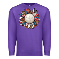 Purple volleyball sunflower Premium Sweatshirt - HRA Design Shop