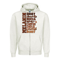 Oatmeal Heather Melanin shades of brown Zipper Hoodie - RanaPortraitStore