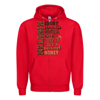 Red Melanin shades of brown Zipper Hoodie - RanaPortraitStore