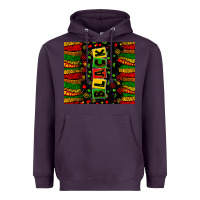 Plum black license letters Heavyweight Hoodie - Zillion Design Studio
