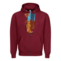 Burgundy Leopard heels black fashion girl Zipper Hoodie - RanaPortraitStore