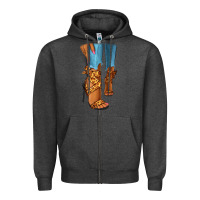 Charcoal Heather Leopard heels black fashion girl Zipper Hoodie - RanaPortraitStore
