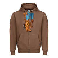 Chestnut Leopard heels black fashion girl Zipper Hoodie - RanaPortraitStore