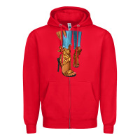 Red Leopard heels black fashion girl Zipper Hoodie - RanaPortraitStore