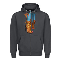 Smoke Leopard heels black fashion girl Zipper Hoodie - RanaPortraitStore