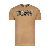 Vintage Camel texas sunflower cowhide leopard texas map Vintage Tee - Artiststas