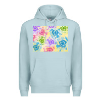 Blue Mist tie dye heart shaped background 3200x2400 Premium Hoodie - AdoDesignShop