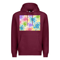 Burgundy tie dye heart shaped background 3200x2400 Premium Hoodie - AdoDesignShop