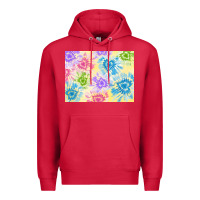 Cardinal tie dye heart shaped background 3200x2400 Premium Hoodie - AdoDesignShop
