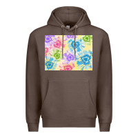 Coffee tie dye heart shaped background 3200x2400 Premium Hoodie - AdoDesignShop