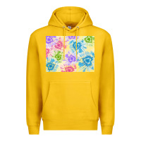Lemon tie dye heart shaped background 3200x2400 Premium Hoodie - AdoDesignShop