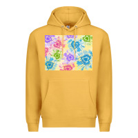 Mustard tie dye heart shaped background 3200x2400 Premium Hoodie - AdoDesignShop