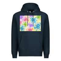 Navy tie dye heart shaped background 3200x2400 Premium Hoodie - AdoDesignShop