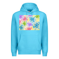 Ocean Blue tie dye heart shaped background 3200x2400 Premium Hoodie - AdoDesignShop