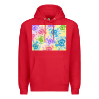 Red tie dye heart shaped background 3200x2400 Premium Hoodie - AdoDesignShop