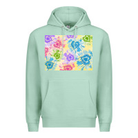 Seafoam tie dye heart shaped background 3200x2400 Premium Hoodie - AdoDesignShop