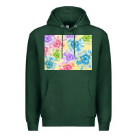 Sports Green tie dye heart shaped background 3200x2400 Premium Hoodie - AdoDesignShop