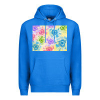 True Royal tie dye heart shaped background 3200x2400 Premium Hoodie - AdoDesignShop