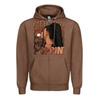 Chestnut Melanin poppin' afro woman Zipper Hoodie - RanaPortraitStore