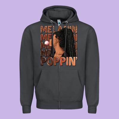 Zipper Hoodie Melanin poppin' afro woman