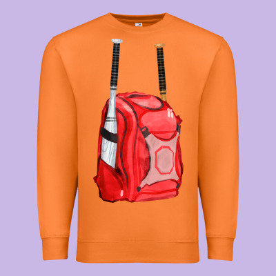 Red Bat Backpack Fa Element Premium Sweatshirt Designed By Fadigitalartstudio