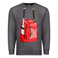 Charcoal Heather red bat backpack fa element Premium Sweatshirt - FaDigitalArtStudio