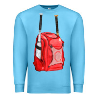 Ocean Blue red bat backpack fa element Premium Sweatshirt - FaDigitalArtStudio