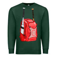Sports Green red bat backpack fa element Premium Sweatshirt - FaDigitalArtStudio