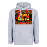 Heather Grey black history month Heavyweight Hoodie - Zillion Design Studio