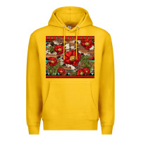 Lemon red flower and cactus with cowhide and aztec Premium Hoodie - Artiststas