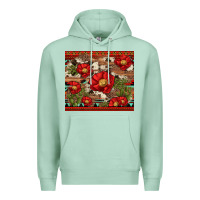 Seafoam red flower and cactus with cowhide and aztec Premium Hoodie - Artiststas