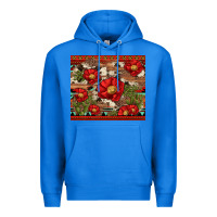 True Royal red flower and cactus with cowhide and aztec Premium Hoodie - Artiststas